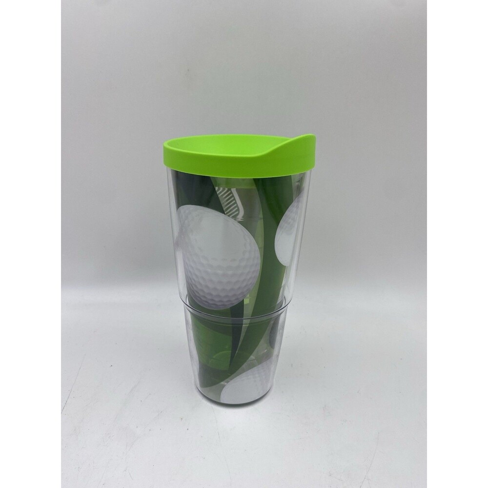 Tervis 24oz. Insulated Cup with Green Lid Golf Clubs and Golf Balls